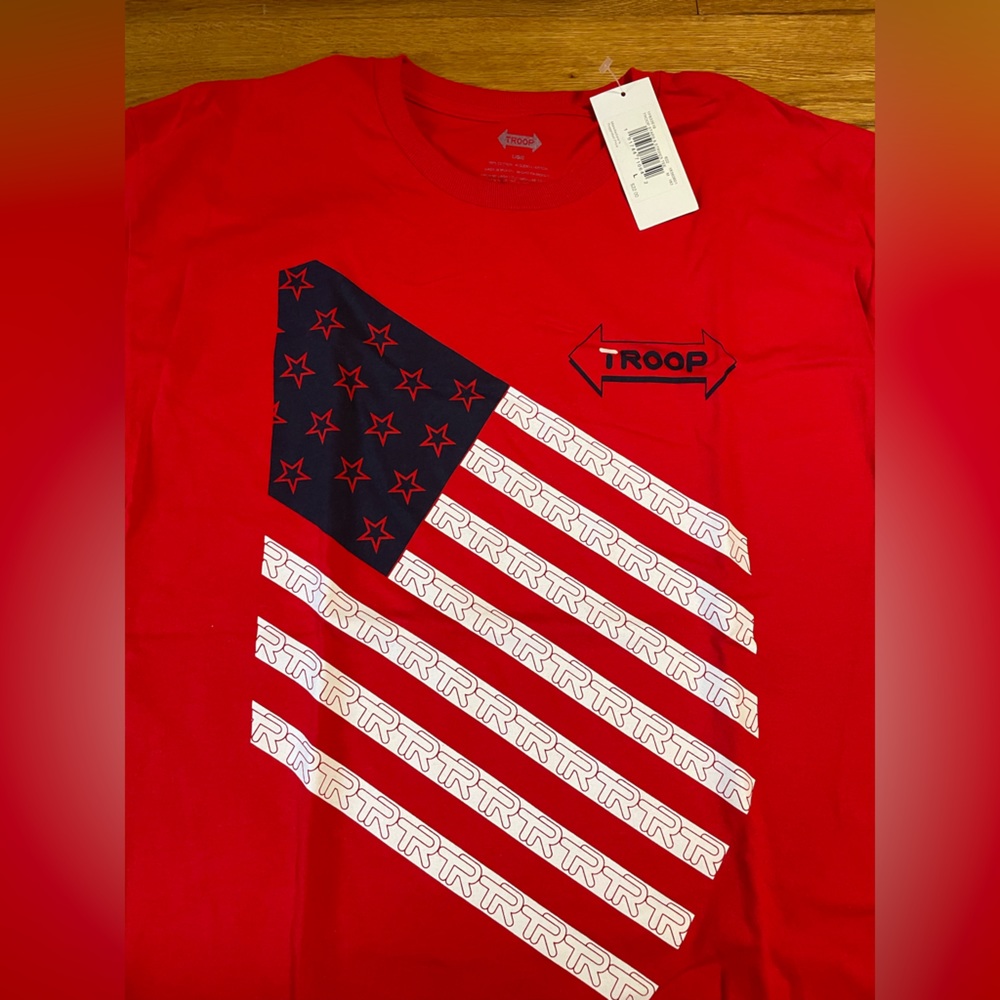 Troop stars and stripes tee | red and white